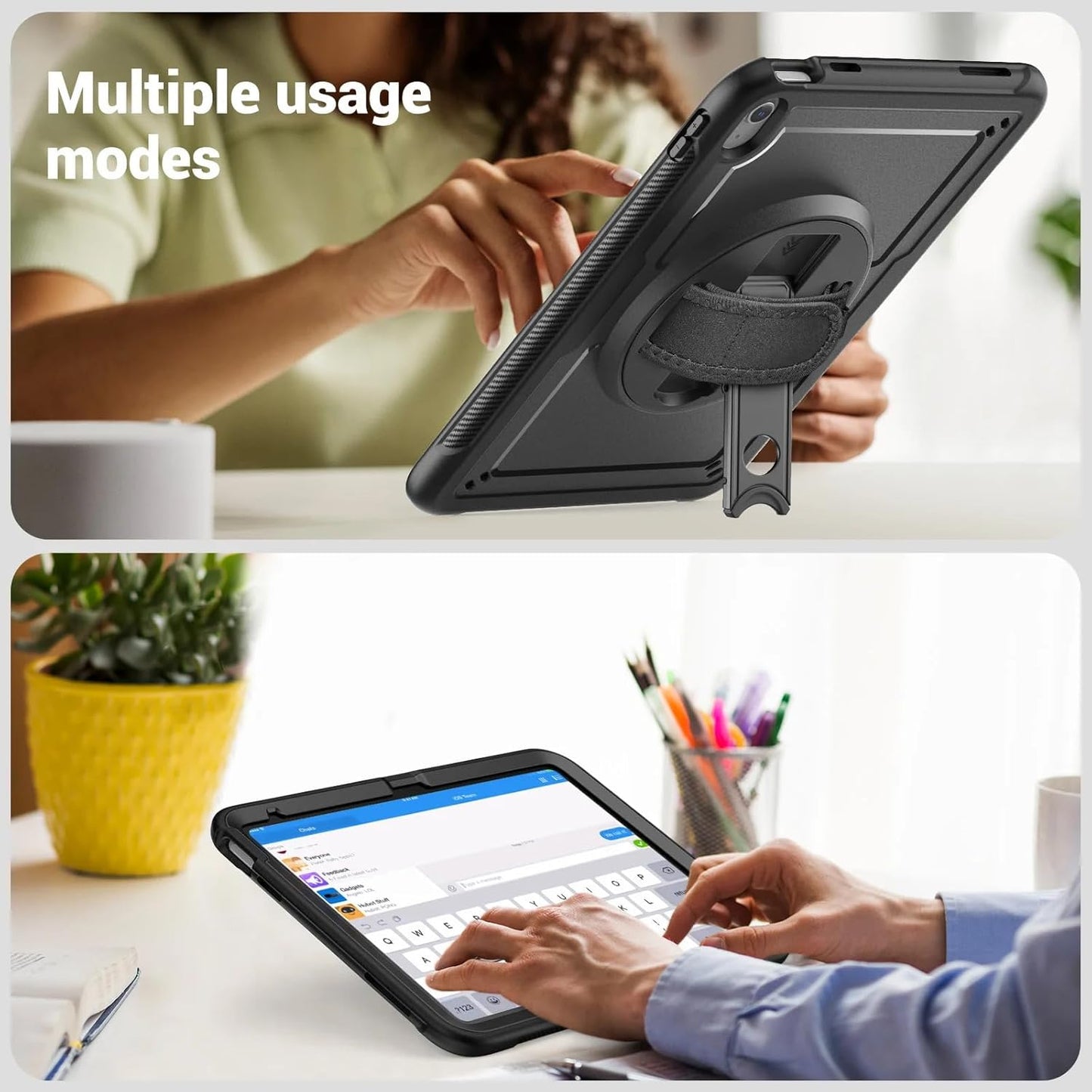 Case for iPad 10th/10.9 Inch 2025 A16 Kickstand Tablet Case Rugged Shockproof Hard Cover Compatible with iPad 11th Generation