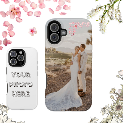 LOVEBUGS ESSENTIAL Customize Phone Case fit for iPhone,Customize Photo Case, Custom Pet Gift, Perfect Custom Made Gift, Personalized Phone case for Family Friend Birthday Orange/Black